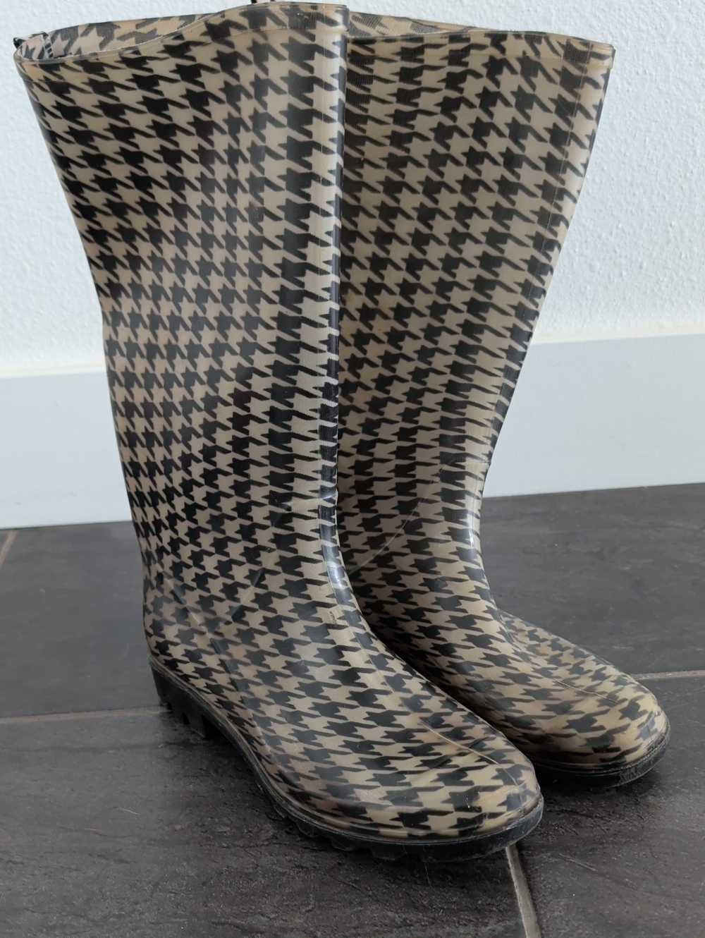 Alabama Houndstooth Rainboots Size 8
